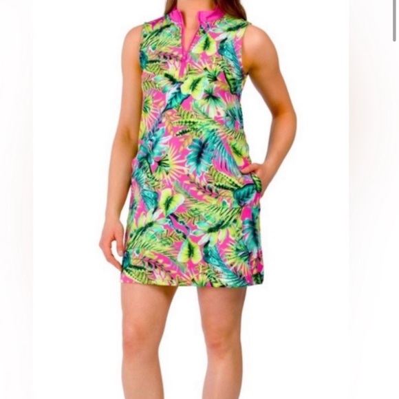 Tommy Bahama Tropical Print Golf Dress - Picture 3 of 15